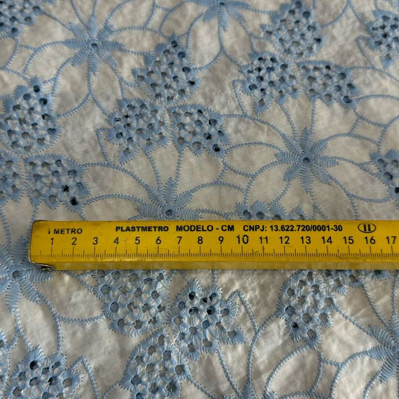 Tecido Lese De Algodão Blue Sky Embroidery • Conexão Tecidos