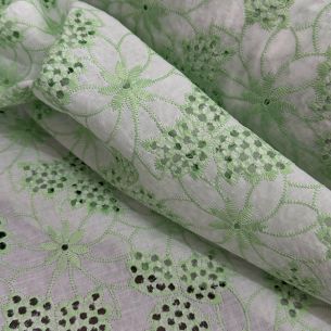 Tecido Lese De Algodão Green Embroidery • Conexão Tecidos 2