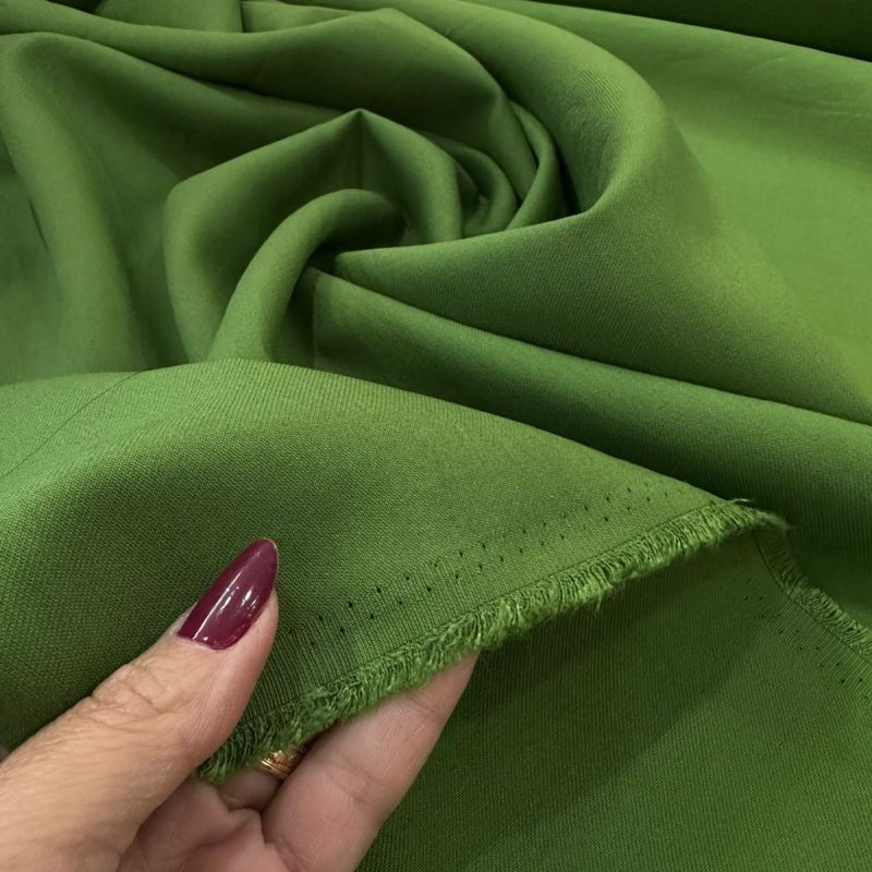 Tecido Alfaiataria Liocel Marrant Premium Verde Folha • Conexão