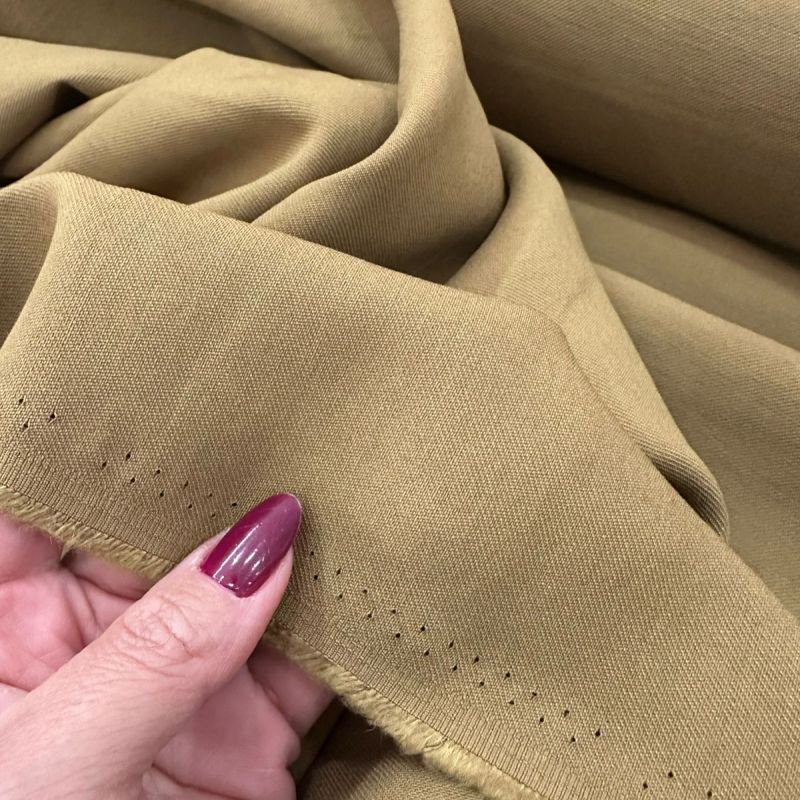 Tecido Alfaiataria Liocel Marrant Premium Caqui Dourado • Conexão