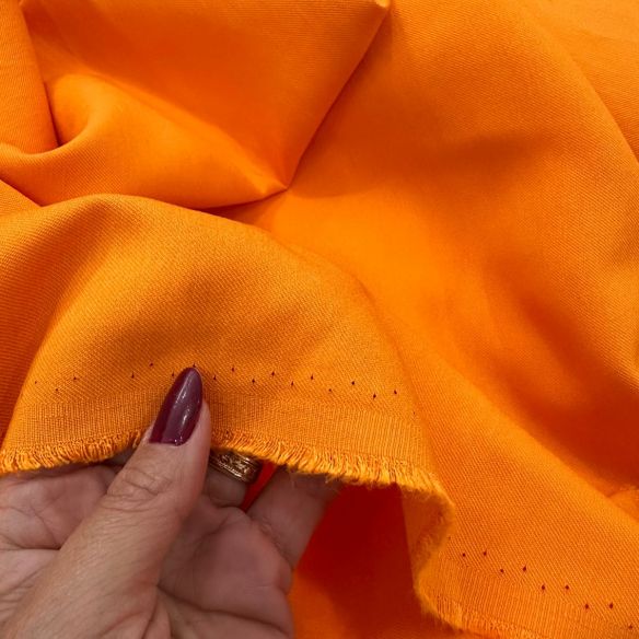 Tecido Alfaiataria Liocel Marrant Premium Tangerina • Conexão Tecidos