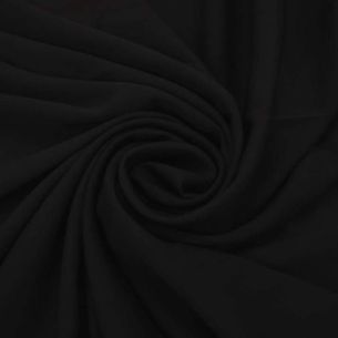 Tecido Crepe De Chine Preto • Conexão Tecidos