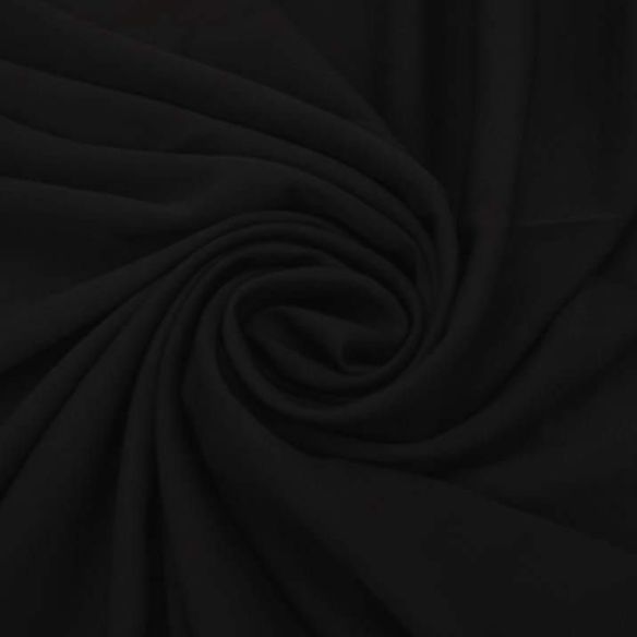 Tecido Crepe De Chine Preto • Conexão Tecidos