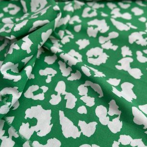 Tecido Linho Misto Estampado Green • Conexão Tecidos