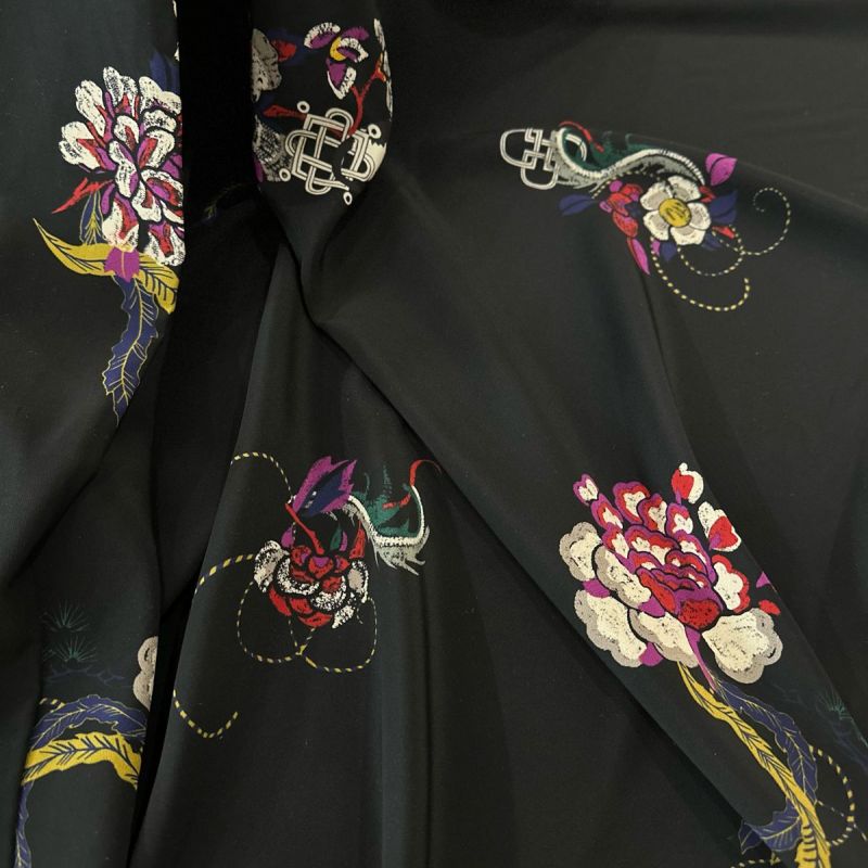 Tecido Crepe de Chine Estampado Alegria • Conexão Tecidos