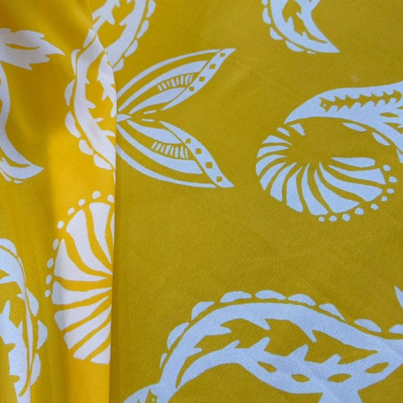 CREPE GEORGETE DE VISCOSE  YELLOW