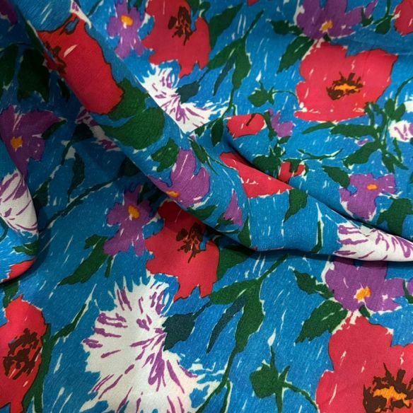 Tecido Crepe Georgete De Viscose Estampada Color • Conexão Tecidos