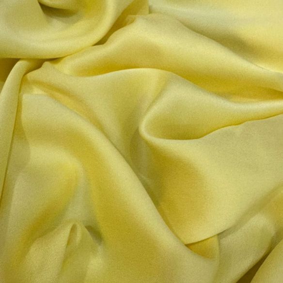 TECIDO CETIM DE SEDA ESTONADO AMARELO ÍRIS