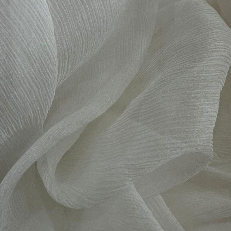 Tecido Chiffon De Seda Off White • Conexão Tecidos