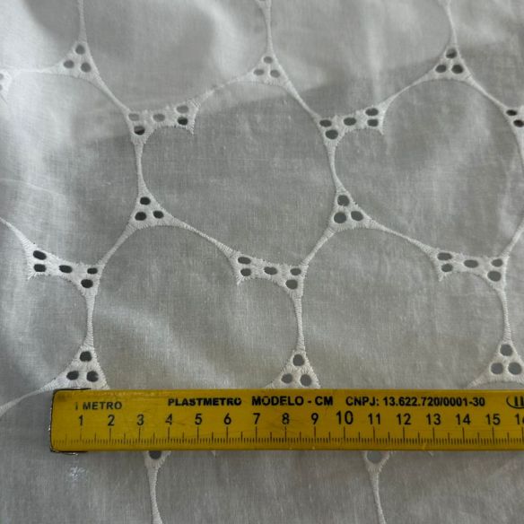 LESE DE ALGODÃO BRANCA CORAÇÕES