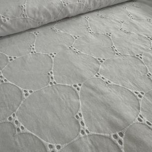 Tecido Lese De Algodão Branca Corações • Conexão Tecidos 2