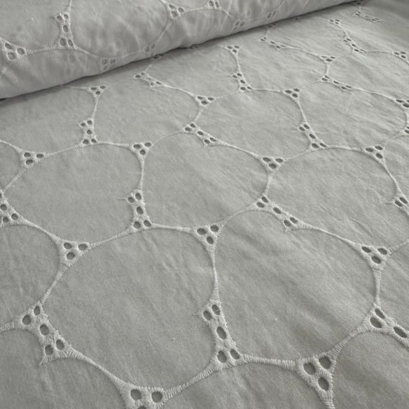 LESE DE ALGODÃO BRANCA CORAÇÕES