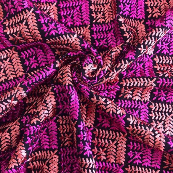 Tecido Musseline Bordada Colors • Conexão Tecidos