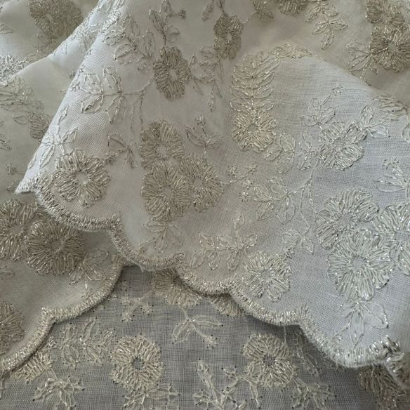 Tecido Lese De Algodão Off Bicos • Conexão Tecidos