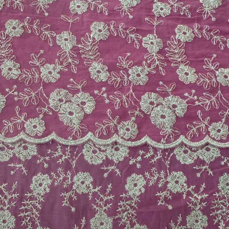 Tecido Lese De Algodão Pink Bicos • Conexão Tecidos