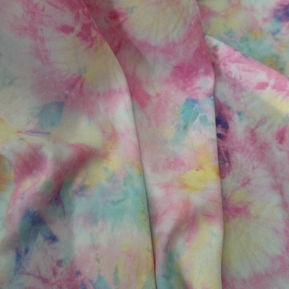 Tecido Cetim Toque De Seda Estampa Aquarela • Conexão Tecidos