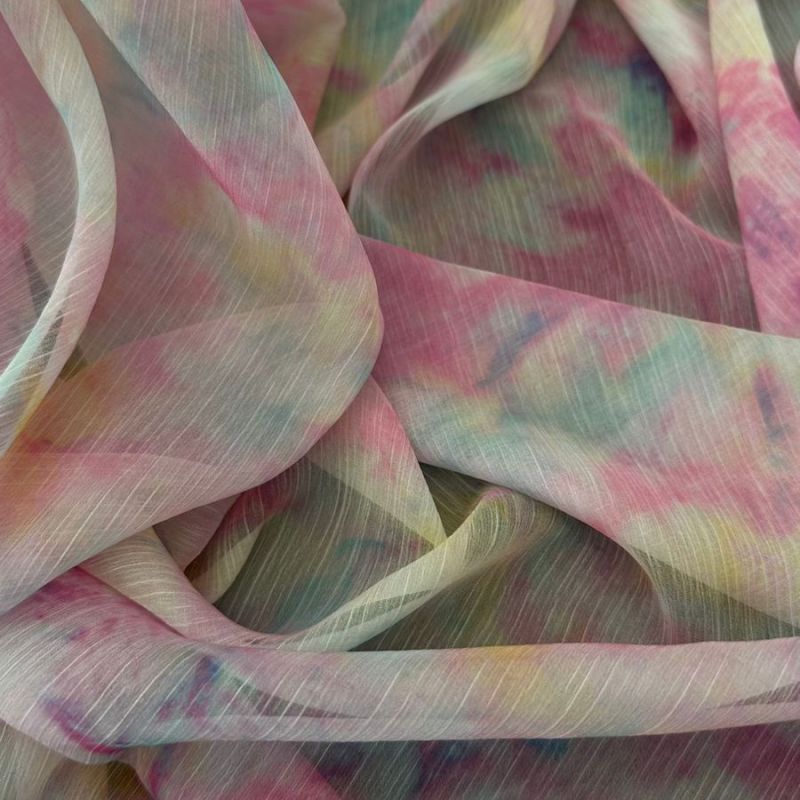 Tecido Chiffon Toque De Seda Aquarela • Conexão Tecidos