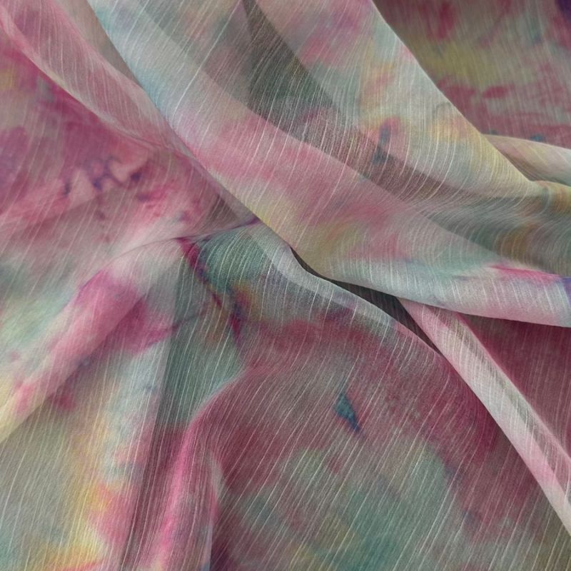 Tecido Chiffon Toque De Seda Aquarela • Conexão Tecidos