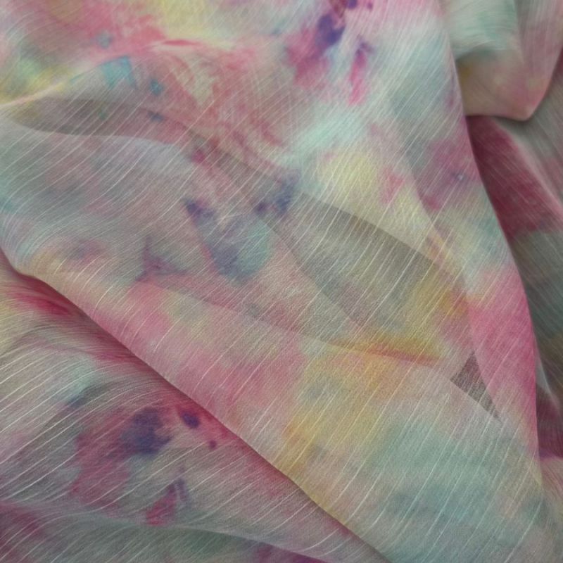 Tecido Chiffon Toque De Seda Aquarela • Conexão Tecidos