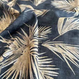 TECIDO CAMBRAIA DE  LINHO MISTO FOLHAGEM