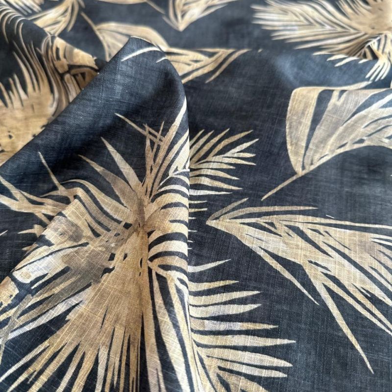 TECIDO CAMBRAIA DE  LINHO MISTO FOLHAGEM