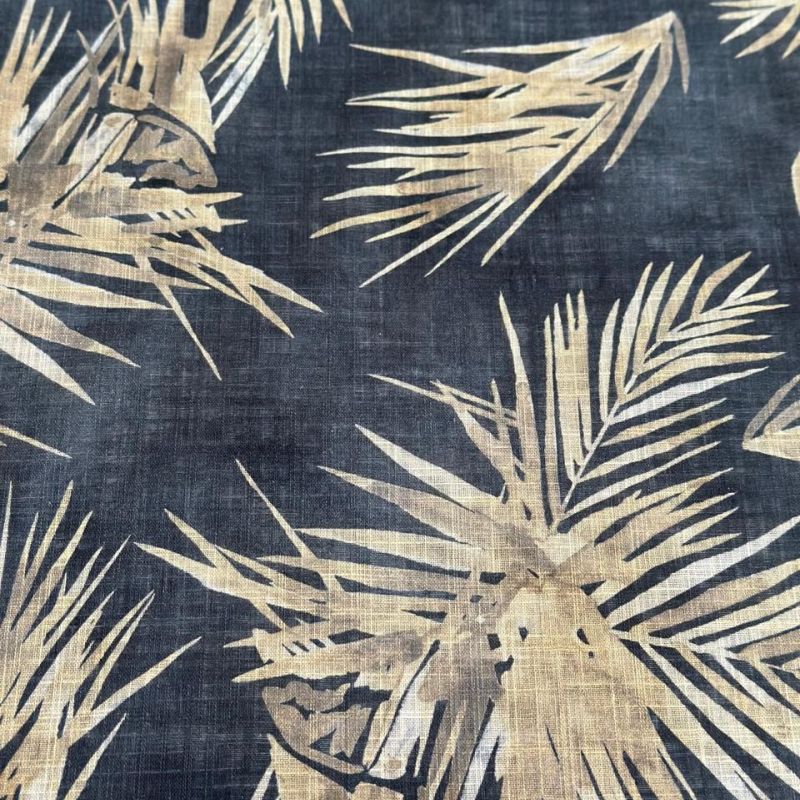 TECIDO CAMBRAIA DE  LINHO MISTO FOLHAGEM