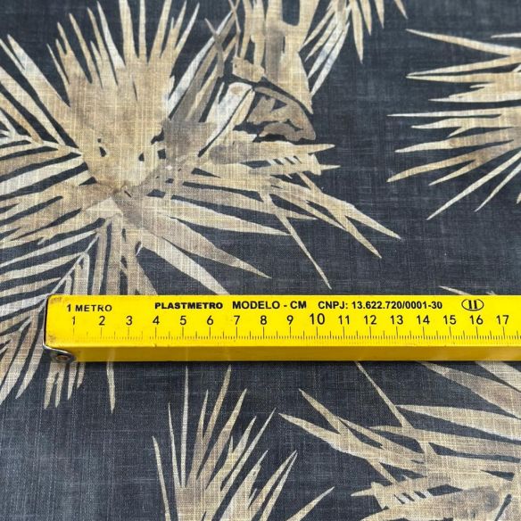 TECIDO CAMBRAIA DE  LINHO MISTO FOLHAGEM