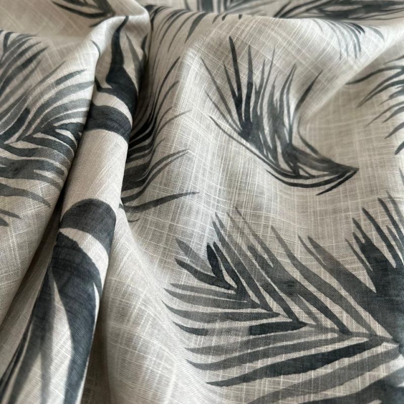 TECIDO CAMBRAIA DE  LINHO MISTO FOLHAGEM II