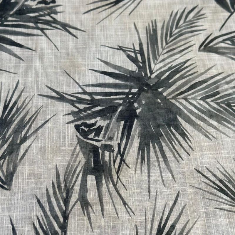 TECIDO CAMBRAIA DE  LINHO MISTO FOLHAGEM II