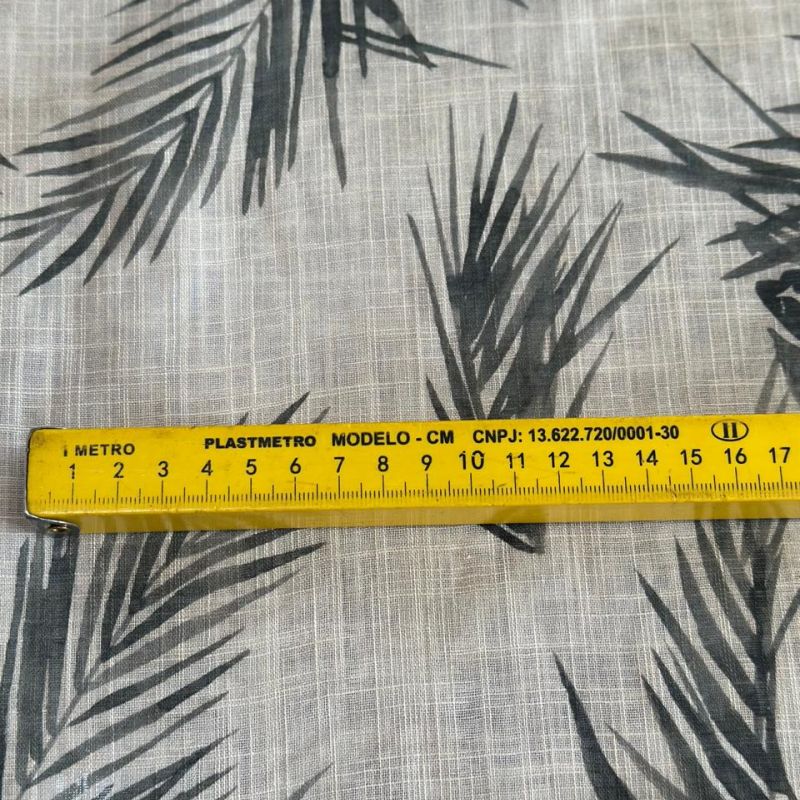 TECIDO CAMBRAIA DE  LINHO MISTO FOLHAGEM II