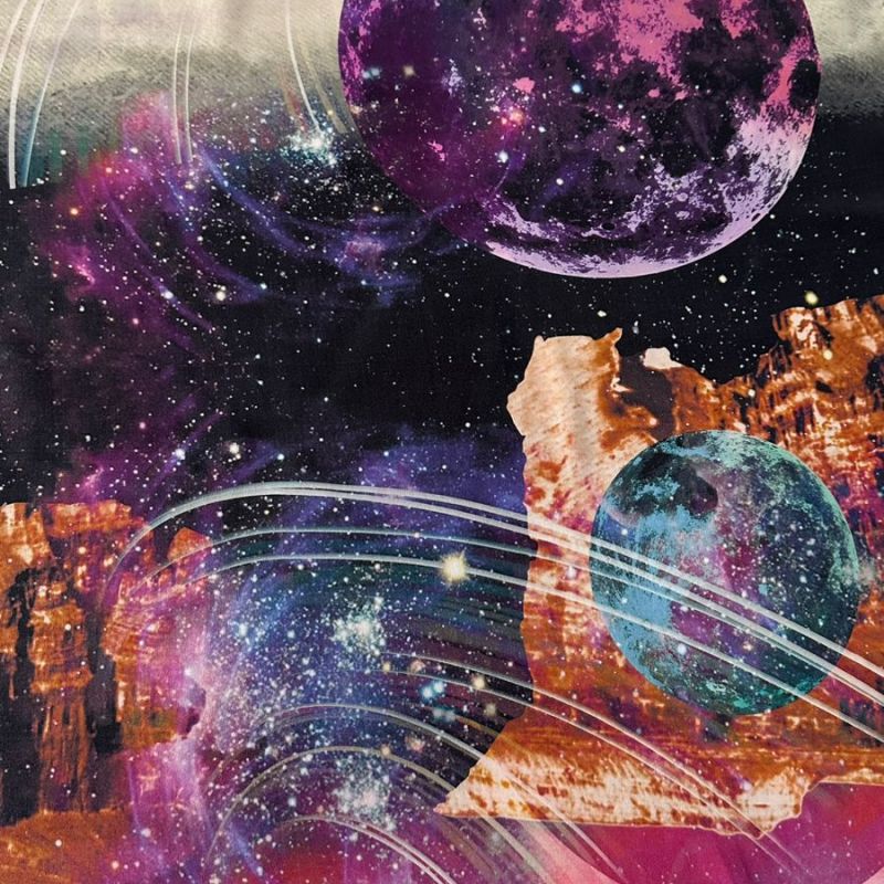 Tecido Crepe de Chine Estampado Galaxy • Conexão Tecidos