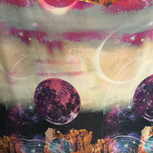 Tecido Crepe de Chine Estampado Galaxy • Conexão Tecidos