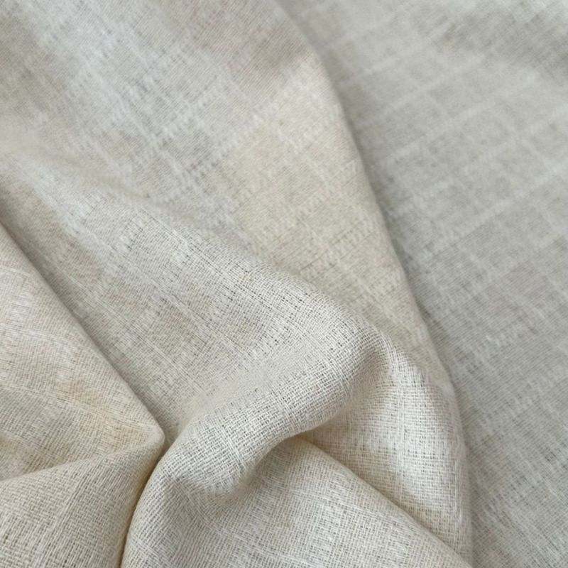 Tecido Linho Misto Natural Maquinetado • Conexão Tecidos