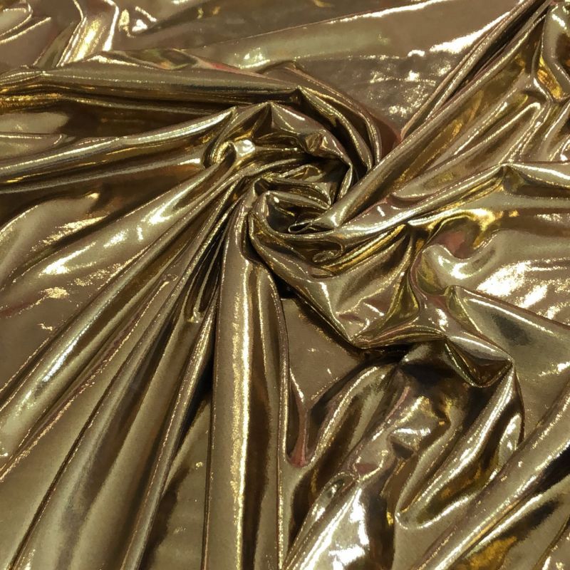 Tecido Malha Lamê Metalic Gold • Conexão Tecidos