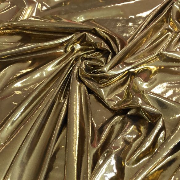 Tecido Malha Lamê Metalic Gold • Conexão Tecidos
