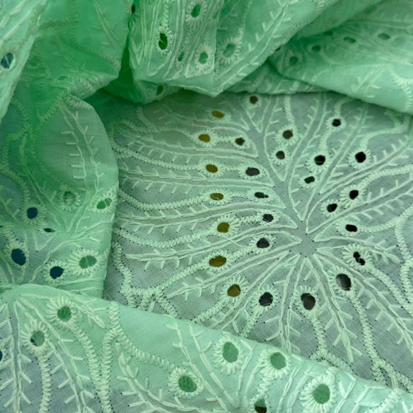 LESE DE ALGODÃO VERDE MENTA ANGLAISE • Conexão Tecidos