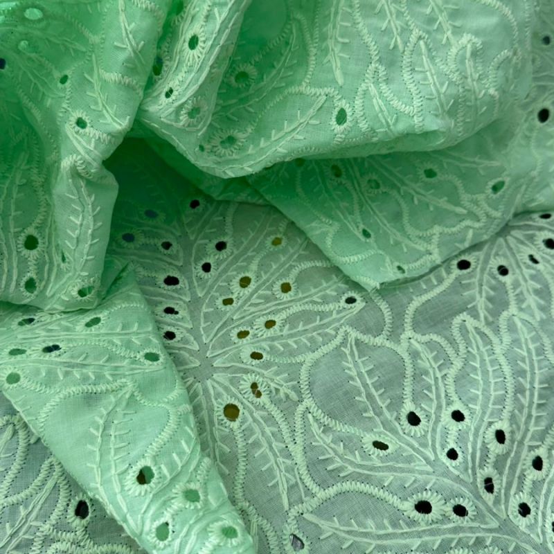 LESE DE ALGODÃO VERDE MENTA ANGLAISE • Conexão Tecidos