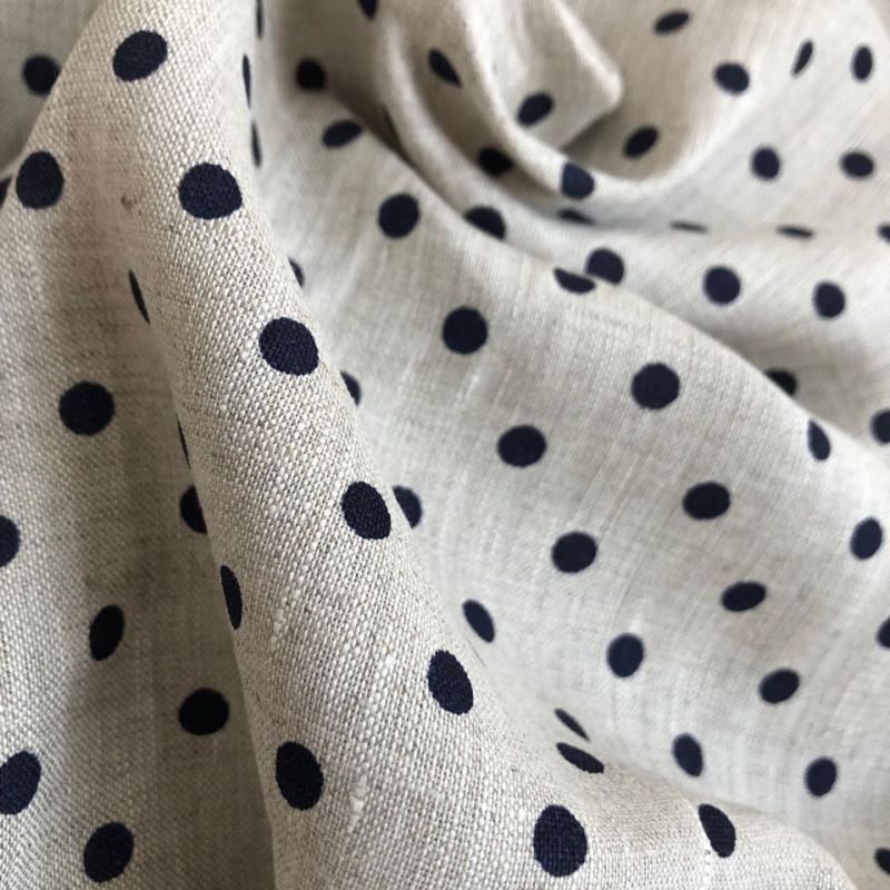 TECIDO CAMBRAIA DE LINHO PURO RUSSA CRU POÁ MARINHO NOITE • Conexão