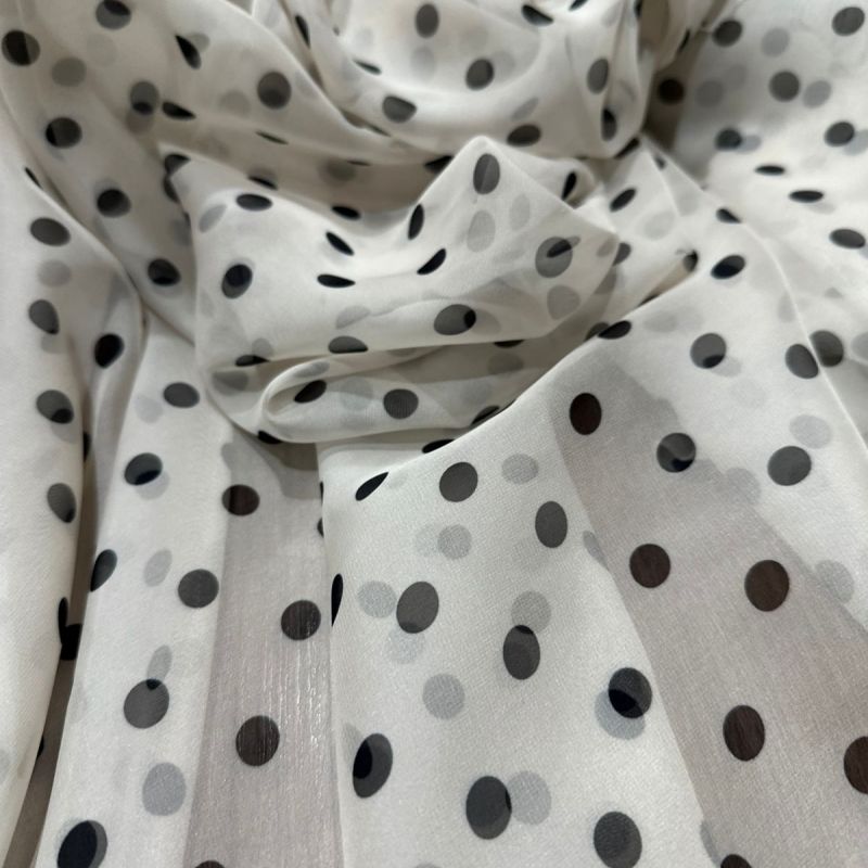 Tecido Musseline Toque De Seda Poá • Conexão Tecidos