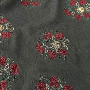 Tecido Alfaiataria Liocel Marrant Bordada Cinza • Conexão Tecidos 2