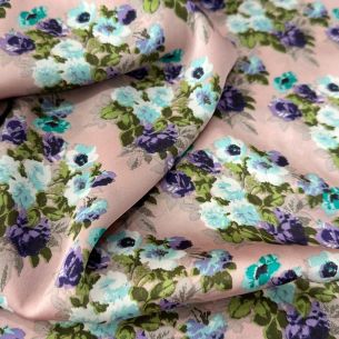 CETIM TOQUE DE SEDA ESTAMPA EXCLUSIVA FLOWERS • Conexão Tecidos