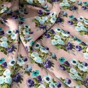 Tecido Cetim Toque De Seda Estampada Flowers • Conexão Tecidos 2