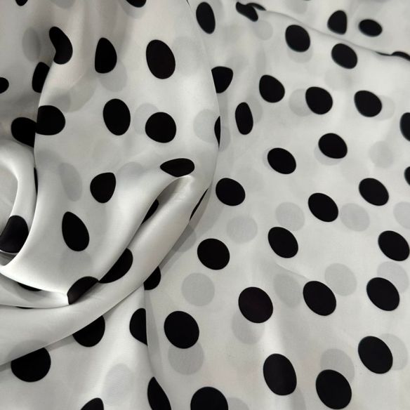 Tecido Cetim Toque De Seda Poá Fashion • Conexão Tecidos