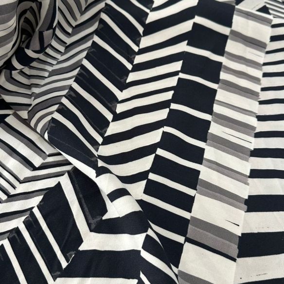 Tecido Tricrepe Estampado Chevron Ii • Conexão Tecidos