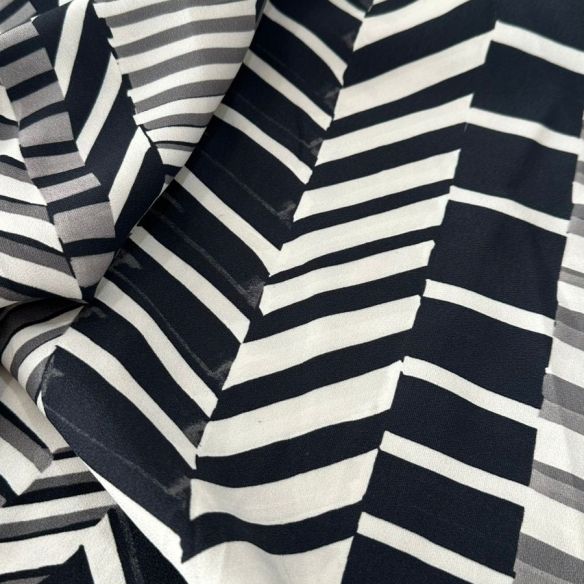 Tecido Tricrepe Estampado Chevron Ii • Conexão Tecidos