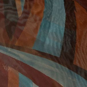 Tecido Tule De Malha Estampado Geometria Atlântica Terra • Conexão 2