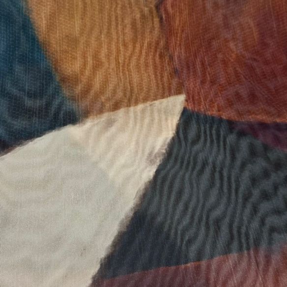 Tecido Tule De Malha Estampado Mosaico Horizonte Marinho • Conexão