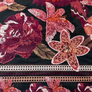 Tecido Tule De Malha Estampado Barrado Imperial Rubi • Conexão Tecidos