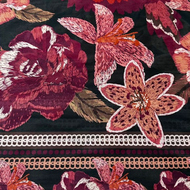 Tecido Tule De Malha Estampado Barrado Imperial Rubi • Conexão Tecidos