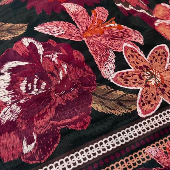 Tecido Tule De Malha Estampado Barrado Imperial Rubi • Conexão Tecidos